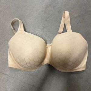 SOMA Hush Beige 44DD Stunning Support Geo Lace Lined Balconette Bra